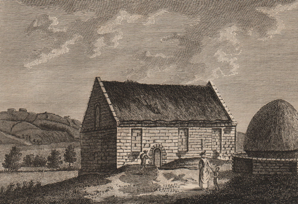 ESKDALE CHAPEL, Yorkshire. GROSE 1776 old antique vintage print picture